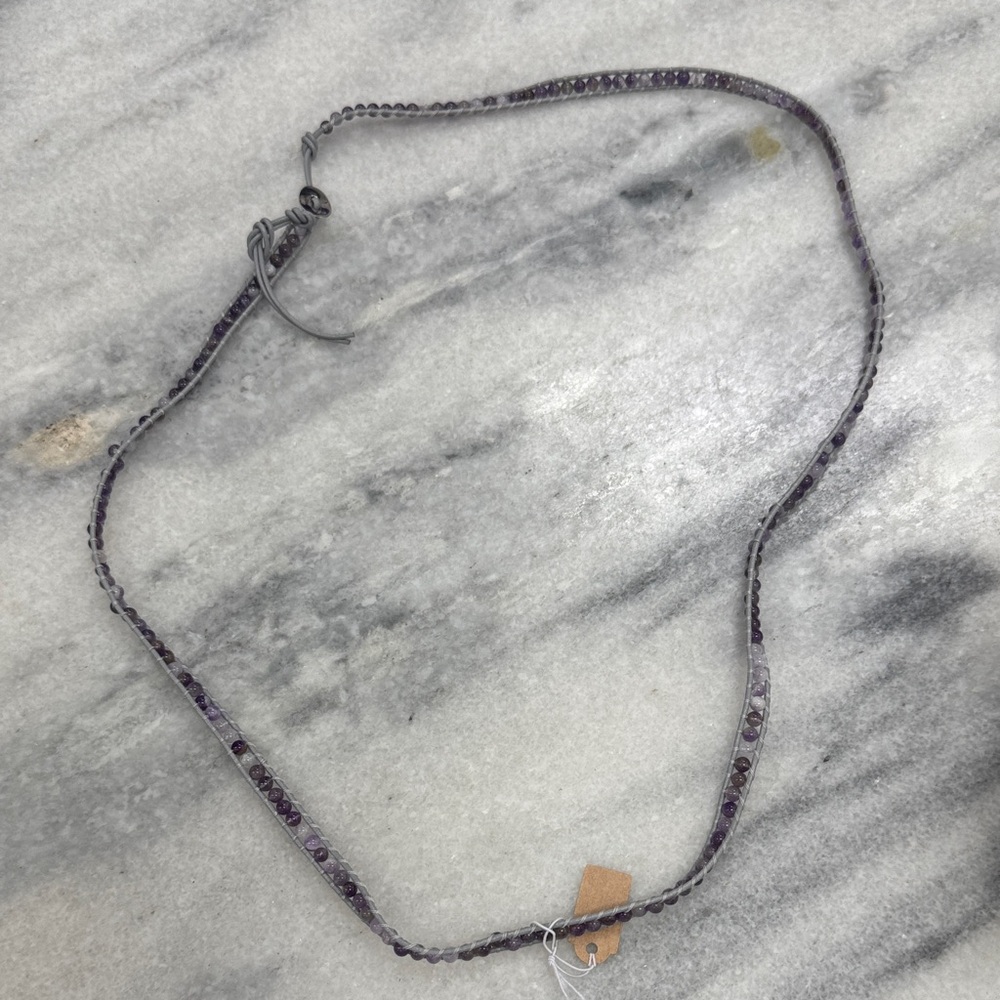Lulu Dharma Amethyst Beaded Necklace